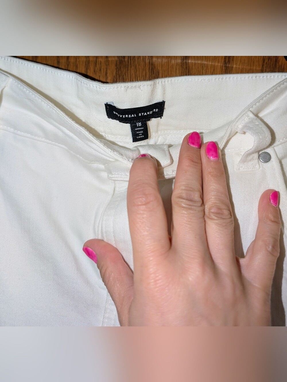 Universal Standard White High-Rise Pants